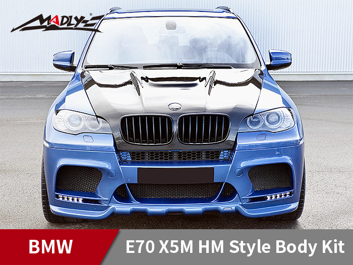2008-2013 BMW X5/X5M HM Style Body Kits With Double Two Hole Exhaust Tips​ Front Bumper