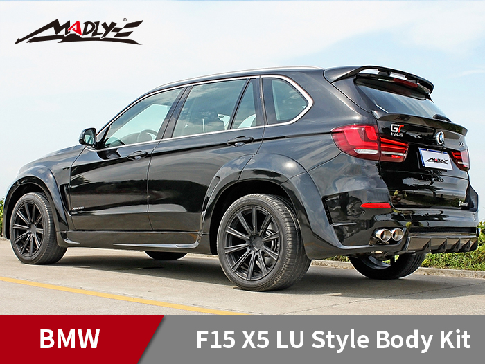 2014-2016 BMW F15 X5 / X5M LU style With Double Two Hole Exhaust Tips Fender Flares