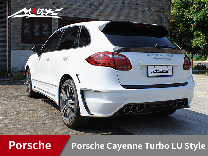 2011-2014 Porsche Cayenne Turbo LU Style With Double Three Hole Exhaust Tips Rear Bumper