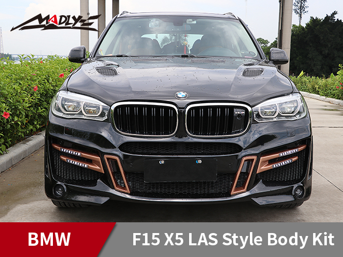 2014-2018 BMW X5 F15 LAS Style Body Kits With Middle Four Hole Exhaust Tips Front Bumper