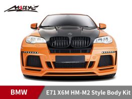 2008-2014 BMW E71 X6M HM-M2 Style Body Kits With Middle Square Exhaust Tips Front Bumper