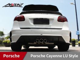 2011-2014 Porsche Cayenne LU Style With Middle Three Hole Exhaust Tips Rear Bumper
