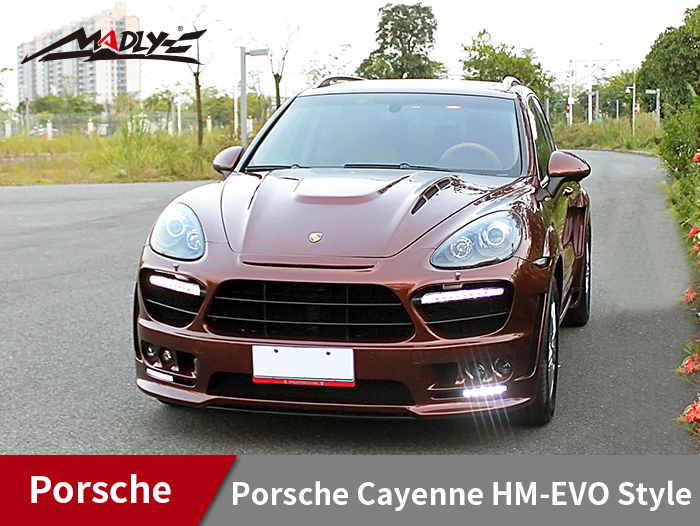 2011-2014 Porsche Cayenne HM-EVO Style Wide Body Kits With Middle Flat Exhaust Tips